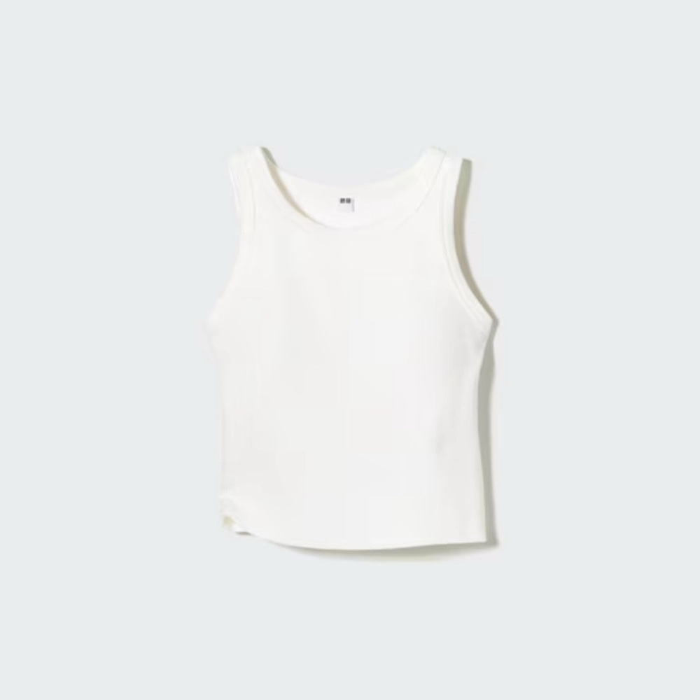 Ribbed White Tank Top